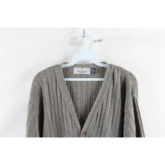 Vintage 90s Grunge Medium Striped Knit Kurt Cobain Cardigan 